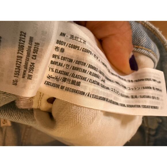Abercrombie and Fitch 90’s straight low rise curve love size 4 long - Picture 10 of 12